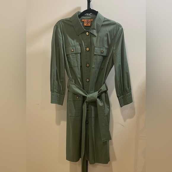 Tory Burch Dresses & Skirts - Tory Burch Olive Green Utility Shirt Dress
